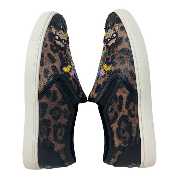 Rare New Dolce & Gabbana Leather Leopard #DGFamily Y2K Slip On Loafers Sneakers - Picture 10 of 16